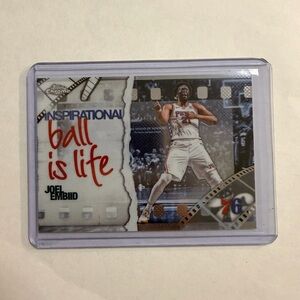 🔥Topps Chrome Joel Embiid "Ball Is Life" Inspirational Card - White/Red/Blue